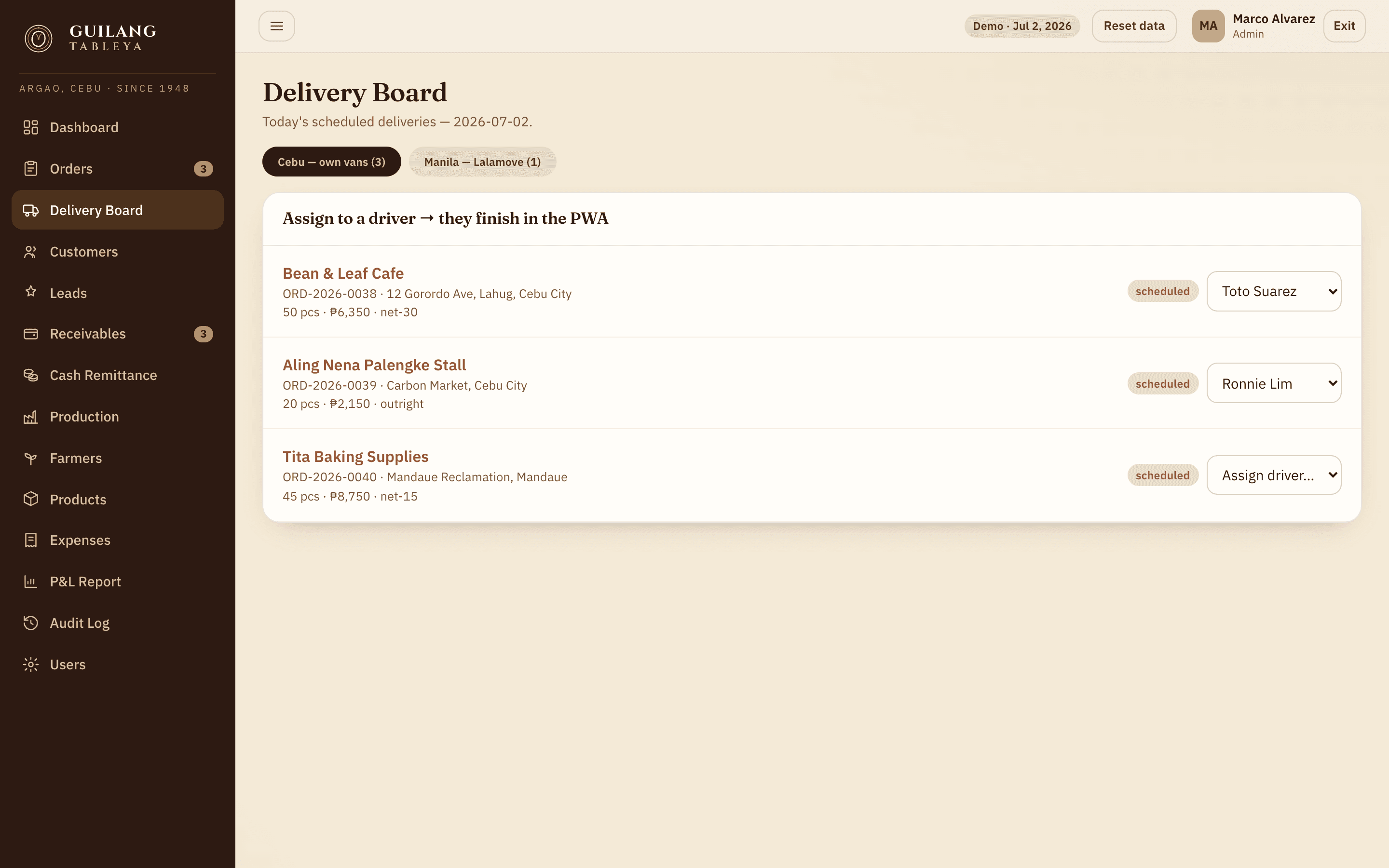 CacaoHub — CacaoHub — running a chocolate factory from one screen